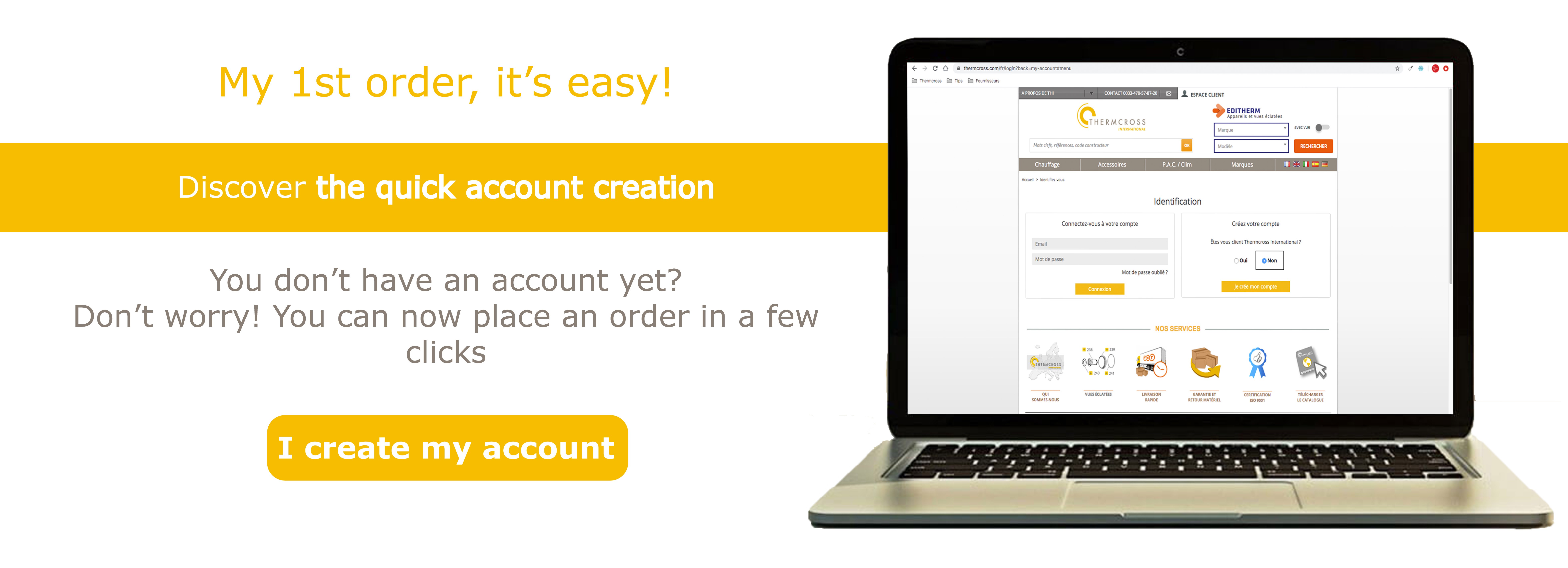 Discover the quick account creation
