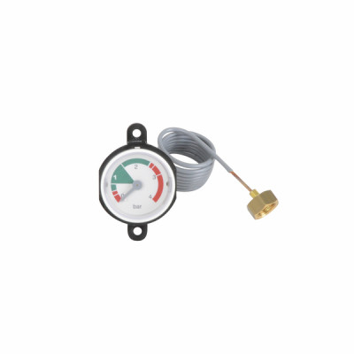 Pressure gauge with bracket - DE DIETRICH CHAPPEE : JJJ009951830