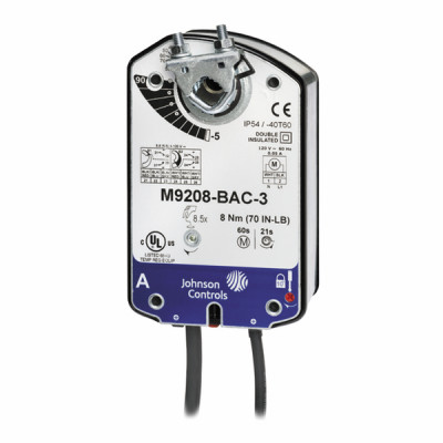 Servomoteur rotatif ressort de rappel 3NM  3pts - JOHNSON CONTROLS : M9203-AGB-1