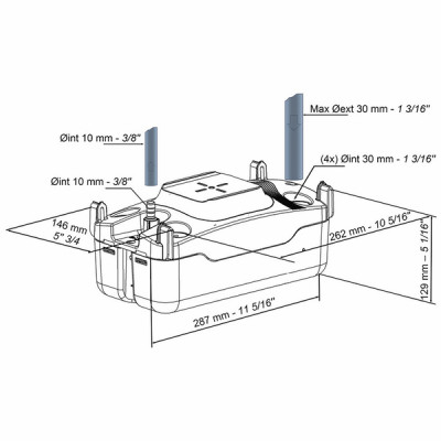 Pompe relevage condensat SI-83 - SAUERMANN : SI83CE42UN23