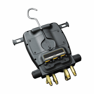 Manifold électronique 4 voies connecté Job Link® + 5 flexibles de 1500mm avec vannes - FIELDPIECE : SM480V