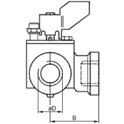 3 way sector valve, PN10, internal thread - SIEMENS : VBI31.25
