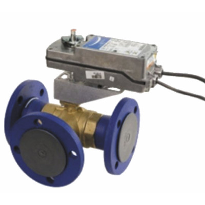 Válvula de 3 vias esférica pn16 con brida  - JOHNSON CONTROLS : VG18E5HW