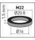 Rubber washer for aerator insert M22 (X 10) - NEOPERL : FLEX1207