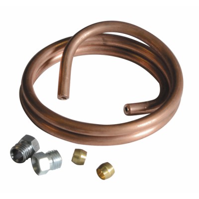Burner pilot tube, gaskets, fittings - DIFF for Frisquet : F3AA40057