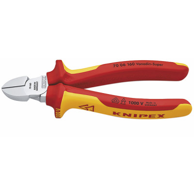 Alicate de corte aislada 1000v - KNIPEX : 70 06 160