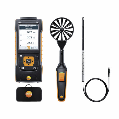 Set Testo 440 - Sondes et Anémomètre multifonctions - TESTO : 0563 4406