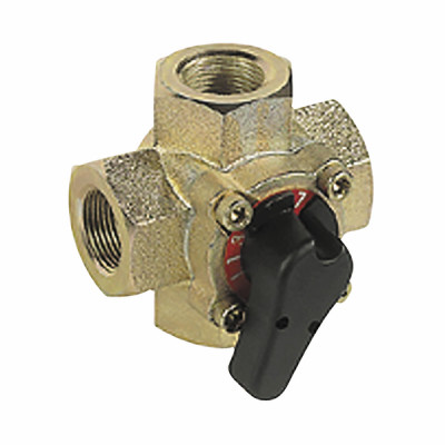 Vanne 4 voies fonte PN6, DN25, Kvs 10,0 - HONEYWELL HOME : V5442G1029