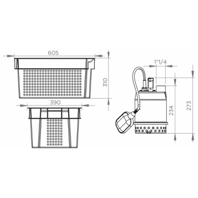 Pompe submersible SANISUB STEEL KIT D'URGENCE  - SFA : SANISUBSTEEL-101