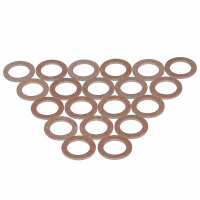 Flat gasket 27.4 x 18.2 x 2  (X 20) - DIFF for De Dietrich Chappée : S62730
