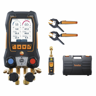 Testo 558s kit Smart Vide - Manifold électronique intelligent avec sondes de température et de vide sans fil - TESTO : 05645582