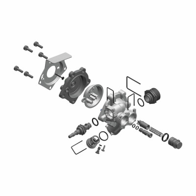 Robinet d´eau (Membrane ovale) (noir) - BOSCH THERMOTECH : 8738728064