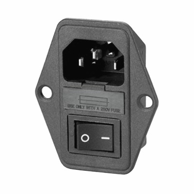 On/Off switch + fuse holder stoves / DOMUSFIRE - FERROLI : 599000440