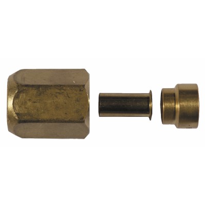 Brass connector kit SAE SO 40231-1/4" sae/0,8 (X 10) - SERTO : 416.2384.063