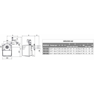 Quemador gas CB-NC6 GXE - CUENOD : 3836559