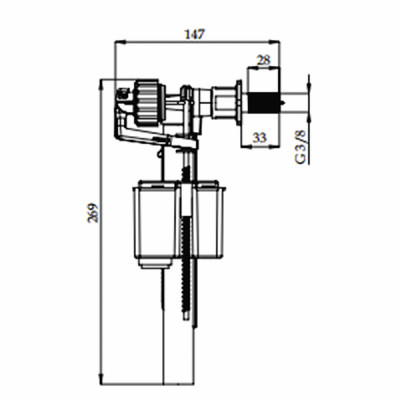 Robinet flotteur compact M3/8" - ROI : 98940