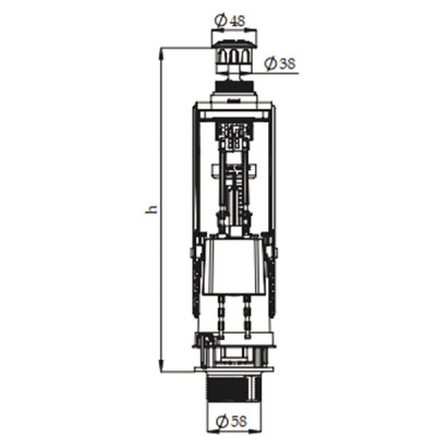 Mécanisme double volume à poussoir NF - ROI : 98944