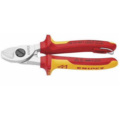 Cable shears with fall protection mechanism - KNIPEX - WERK : 95 16 165 T