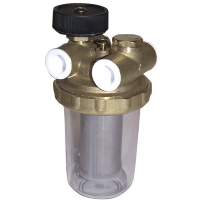 Filtro gasolio - OVENTROP Due condotti con valvola d'arresto FF1/2" setaccio inox  - OVENTROP : 2120104 (G080)