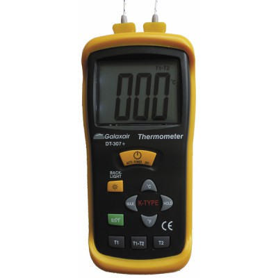 Differential thermometer with 2 sensors - GALAXAIR : DT-307+
