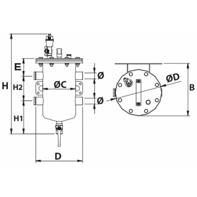 2 stage vacuum pump 42l/min R32 - GALAXAIR : 2VP-42-EV-R32