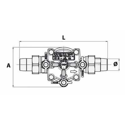 Kaltwerkzeug Blauer Schlauch Länge 0,90m Ø 1/4"   - DIFF
