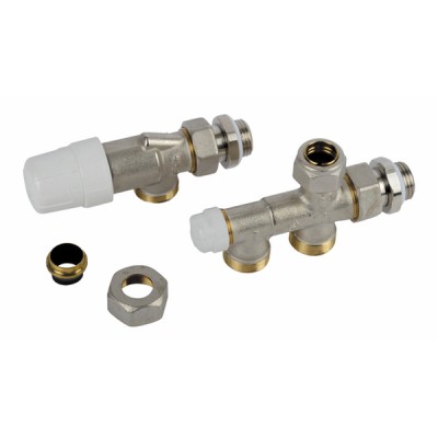Inverted right-angle thermostatic valve kit 15x21 monotube - RBM : 02250450