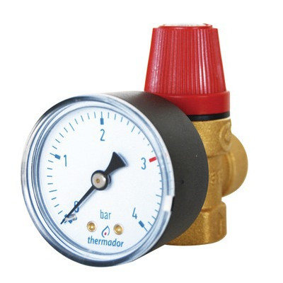 Heating valve with manometer FF15x21 / FF1/2- DIFF - 100014