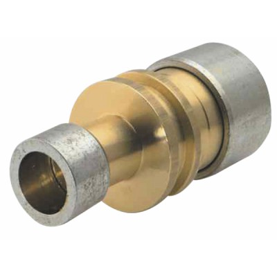 Straight brass connector. LOKRING 16/12,7 NR Ms 50 (X 4) - VULKAN LOKRING : 16/12,7 NR Ms 50-B4