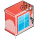 Coffret sous verre dormant 250x250x150mm- DIFF - 105006