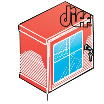 Coffret sous verre dormant 250x250x150mm- DIFF - 105006