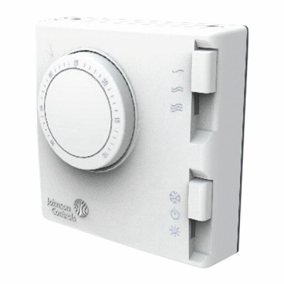 Thermostat ambiance 2 tubes 3 vitesses été/hiver T125 - JOHNSON CONTROLS : T125BAC-JS0-E