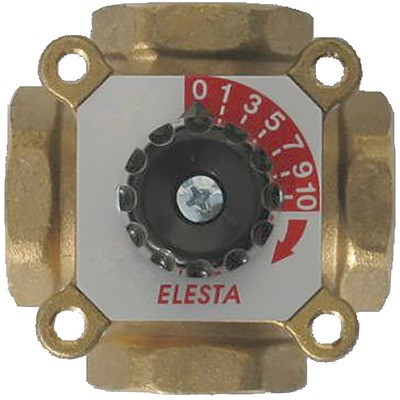 Vanne 4 voies à secteur taraudée en laiton F1"- E.R.E REGULATION - H4MG25-8