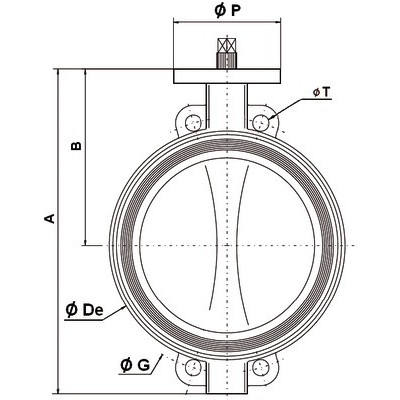 Wafer butterfly valve nf gaz dn80- DIFF - 109709