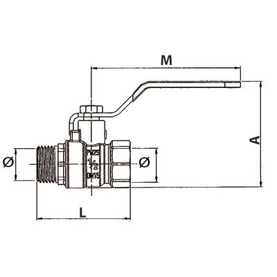 Válvula de bola MH tipo construcción 2"- DIFF - 110034