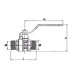 Válvula de bola MM tipo construcción 3/8"- DIFF - 110039