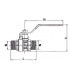 Ball valve MM 1"- DIFF - 110042