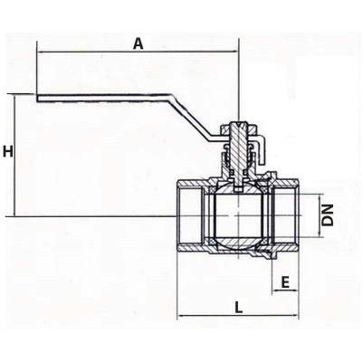 Válvula esférica MM tipo construcción 1 1/4"- DIFF - 110043