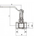 Ball valve FF with extended lever PN 40 3/4"- DIMPEXP - 1346-34