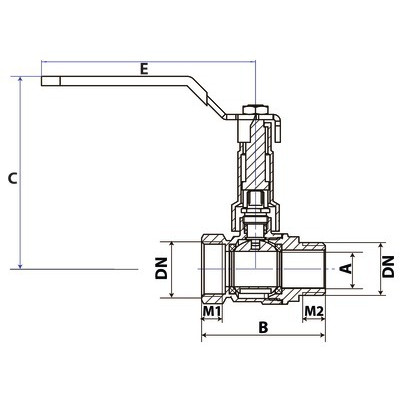 Vanne MF poignée rallongée PN40 3/4"- DIMPEXP - 1356-34