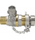 Robinet MM 1/2'' avec clé carré et bouchon 3/4"- EFFEBI - 2157N404