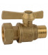 Water meter isolation ball valve straight MF 1/2" 3/4"- DIFF - 110159
