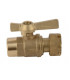 Robinet d'arrêt compteur droit F1/2''xFT- DIFF - 110162