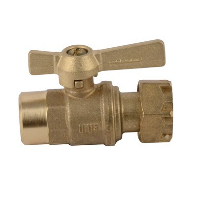 Water meter isolation ball valve straight FF 1/2" 3/4"- DIFF - 110162