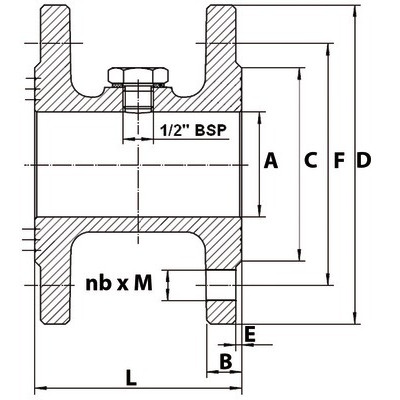 Spacer sleeve D65 NF29323- SFERACO - 1195065