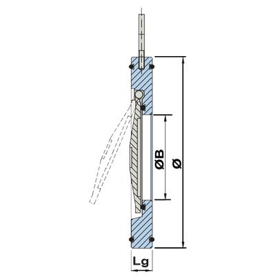 Single flapper valve galvanised steel EPDM rubber 150- SFERACO - 364150