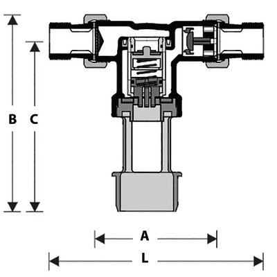 Backflow preventer 3/4" SCUDO CA non-controllable 573- RESIDEO - CA295-3/4A