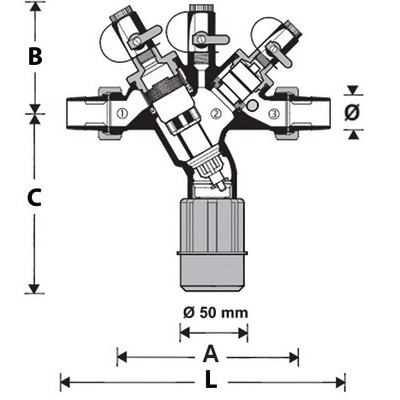 Controllable backflow preventer reduced pressure zone BA 1/2"- RESIDEO - BA295S-1/2A