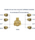 Isobar water pressure reducer multi-threaded 1/2 to 3/4 brass cover ISOPLUS- ITRON - ISOPLUSMG