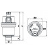 Purgeur automatique MINILUFT sans clapet M1/2"- RBM - 28280400